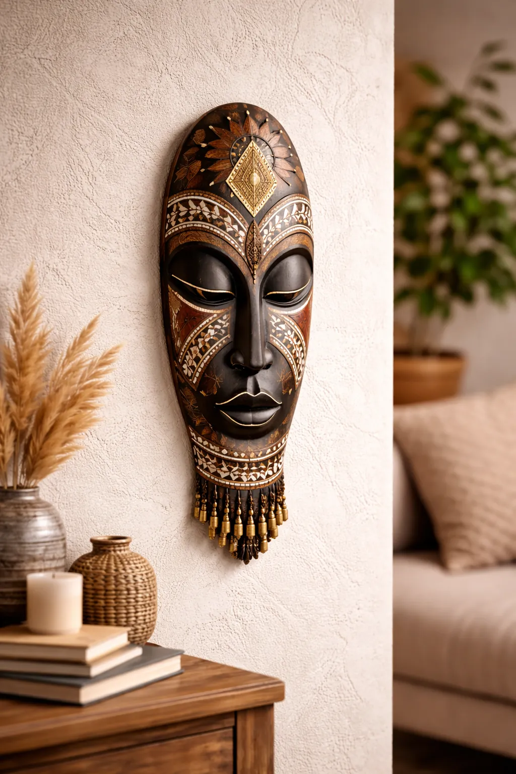 Un masque africain décoratif