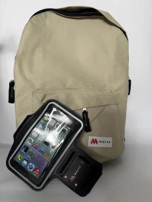Sac à dos MACSF + brassard de téléphone