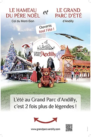 2 entrées adultes et 2 entrées enfants Grand Parc d'Andilly d'été 2026