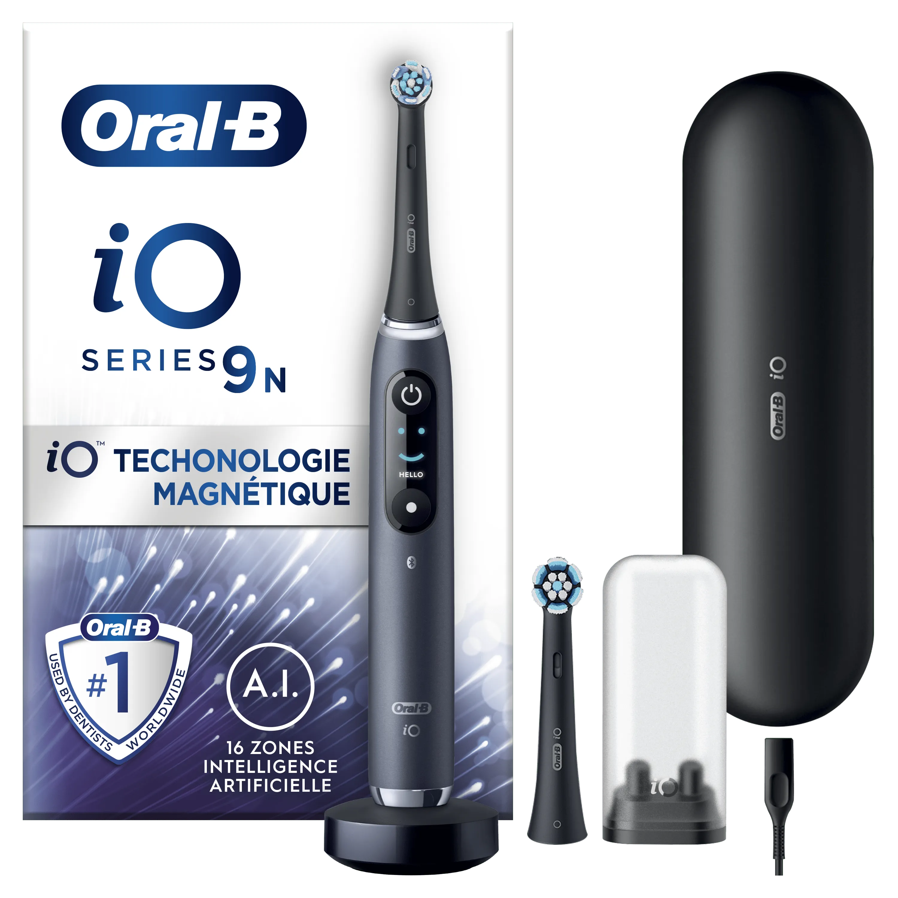 Brosse à dents électrique connectée Oral-B iO 9 Noire