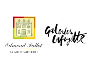 4 pots de moutarde Edmond Fallot + boite chocolat Galeries Lafayette + parapluie