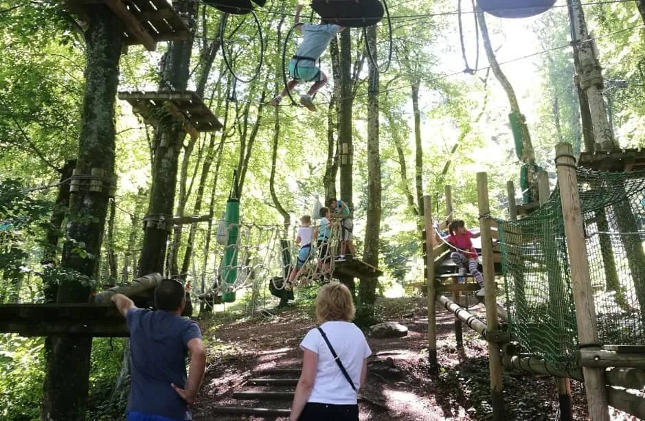 1 entrée adulte et 1 entrée enfant Leman Forest Parc accrobranche à St-Gingolph