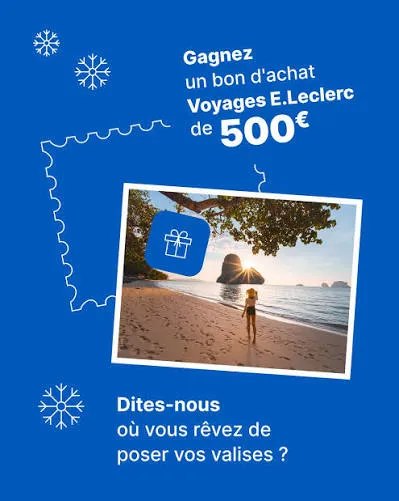 Bon d’achat à Leclerc voyage 