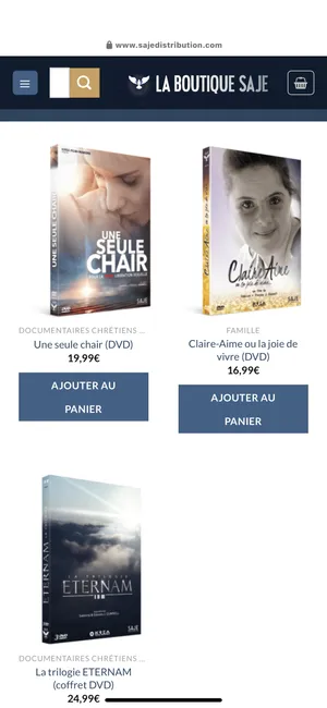 DVD de « Claire-Aime »