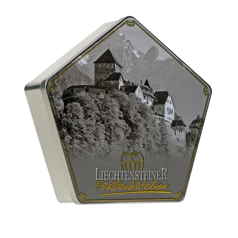21) grosse Souvenirdose «Liechtensteiner Fürstenhütchen»