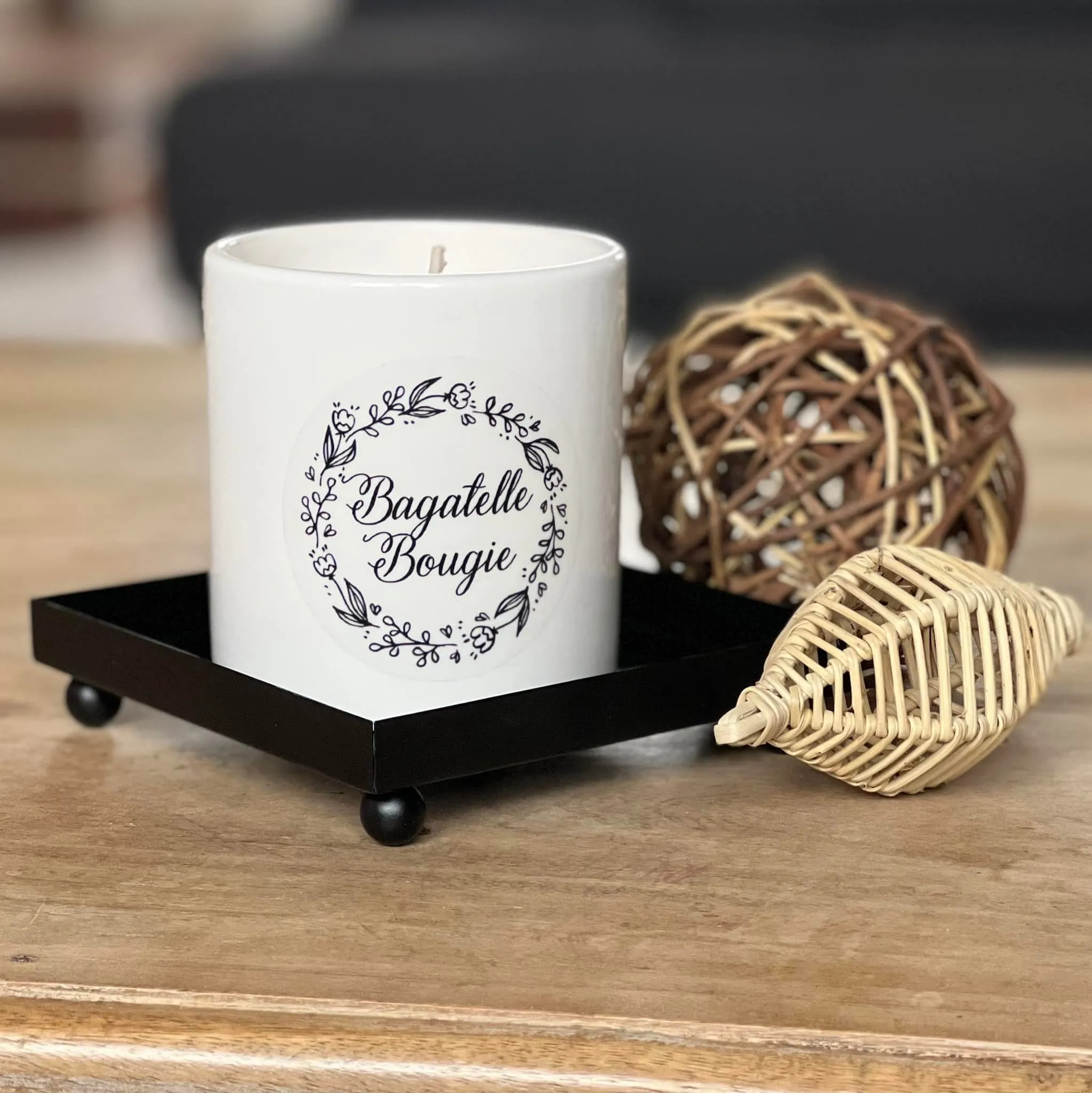 Une bougie romantique Bagatelle Bougie