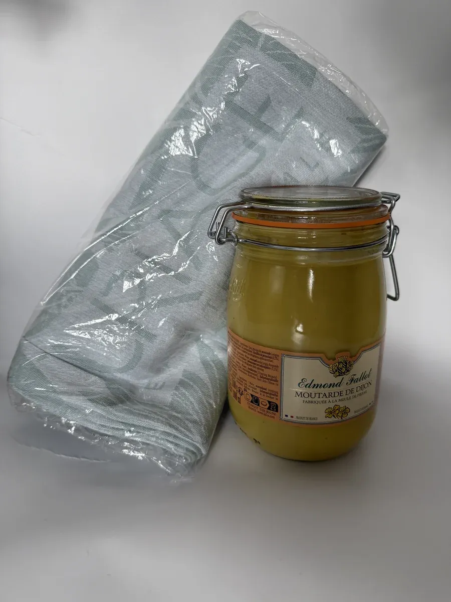 Edmond Fallot pot de moutarde + drap de plage