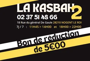 Un bon de réduction de 5 € à La Kasbah 2