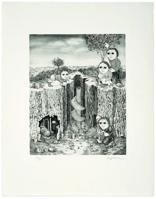 Une gravure « L'Évasion », 1976, n°41/50