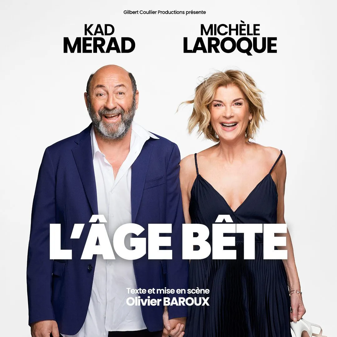 2 places en carré or pour le spectacle L'âge bête avec Michèle Laroque et Kad Merad